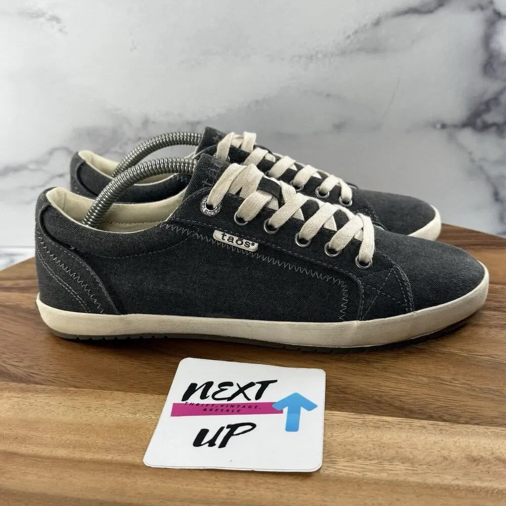 Womens Size 8-Taos Star Walking Shoes Sneakers Dark Gray Washed Denim Casual